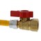 Jones Stephens 3/8" OD (1/4" ID) Gas Connector, 3/8" MIP x 1/2" FIP Ball Valve x 24" G70208 - alternate 4